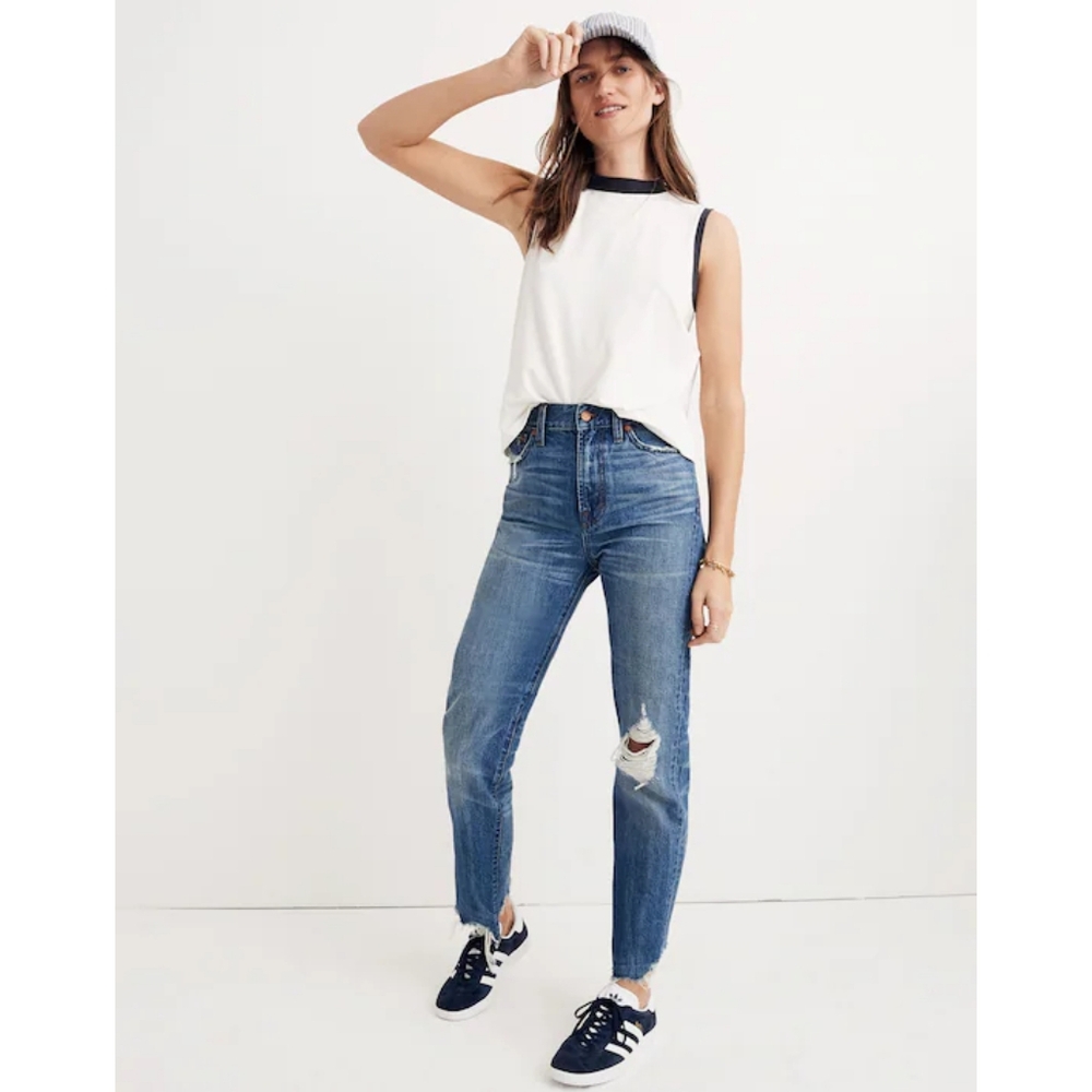 MADEWELL The Perfect Summer Jean Destructed Edition Dark Blue Wash 24